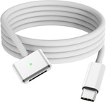 Kabel przewód zasilający magnetyczny 140W USB-C MagSafe3 do ładowania Apple MacBook Pro 14/16 Air 13/15 M2 M3 M4 200cm 2m (HQ) (Biały)