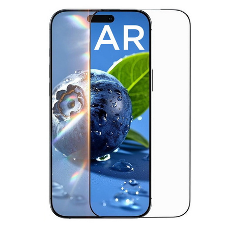 Szkło hartowane XHD AR Anti Reflective Glass szybka anty-refleksyjna przeciwodblaskowa do Apple iPhone 16 Pro/17 (Clear / Black Frame)