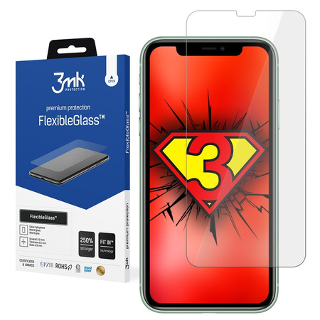Szkło hybrydowe 3mk Flexible Glass elastyczna folia ochronna na ekran do Apple iPhone XR/11