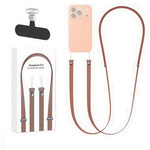 Pasek magnetyczny Crossbody Magnetic Shoulder Strap V2 magnetyczna smycz sznurek zawieszka na ramię szyję zaczep wkładka do etui telefonu iPhone (Sienna / Brązowy)
