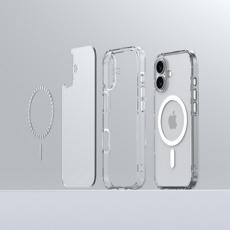 Etui D-Pro Quartz MagSafe Crystal TPU+PC Case obudowa hybrydowa wzmacniana magnetyczna do Apple iPhone 17 (Przezroczysty)