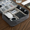 Organizer etui saszetka kosmetyczka podróżna na kable ładowarki elektronikę  24x18x10 cm (Czarny)