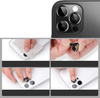 Zestaw Eagle Eye Lens szkło + metalowa ramka na tylną kamerę aparat do iPhone 12/12 mini (2 szt.) (Silver)