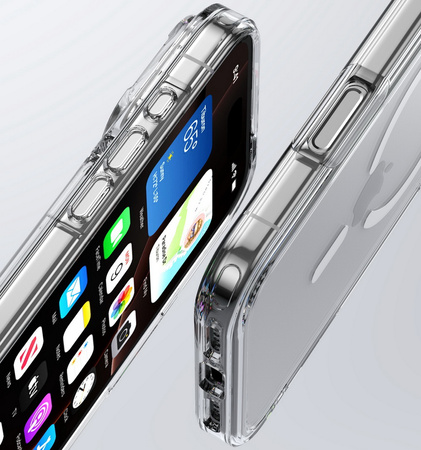 Etui D-Pro Quartz MagSafe Crystal TPU+PC Case obudowa hybrydowa wzmacniana magnetyczna do Apple iPhone 17 Pro Max (Przezroczysty)