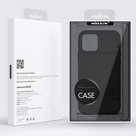 Nillkin CamShield Silicone MagSafe etui magnetyczne z przysłoną kamery do iPhone 12 Pro Max (Black)