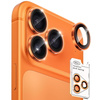 Szkło na aparat kamerę AR+AF antyrefleksyjna szybka ochronna z metalowym ringiem z aplikatorem do Apple iPhone 17 Pro / 17 Pro Max (Orange / Pomarańczowy)
