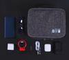 Organizer etui saszetka kosmetyczka podróżna na kable ładowarki elektronikę  24x18x10 cm (Czarny)