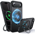 Etui D-Pro Matte MagSafe Stand Case obudowa magnetyczna matowa magnes stojak podstawka do Apple iPhone 17 Air (Czarny)