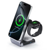 Ładowarka indukcyjna 25W Qi2.2 Active Cooling MagSafe Wireless Charger szybka bezprzewodowa magnetyczna stacja do ładowania Apple Watch / iPhone / AirPods (Czarny)