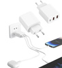 MFC GaN Charger 2C+1A 65W Ładowarka sieciowa zasilacz (Biały) 