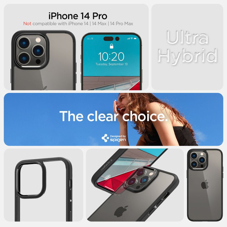 Spigen Ultra Hybrid Etui Obudowa iPhone 14 Pro Max (Matte Black)