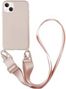 Etui D-Pro Crossbody XL obudowa pasek smycz zawieszka na ramię szyję iPhone 14/15 Plus (Różowy)