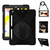 D-Pro 360 Armor Strap Case etui pancerne z uchwytem na rękę i paskiem na ramię iPad 7/8/9 10.2 (Black)