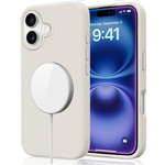 Etui D-Pro Velvet MagSafe Case obudowa magnetyczna z mikrofibrą do iPhone 16 (Kremowy)