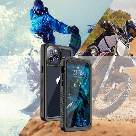 Etui D-Pro 360° Waterproof Case IP68 obudowa wodoodporna wodoszczelna pancerna do iPhone 12 Pro (Czarny)