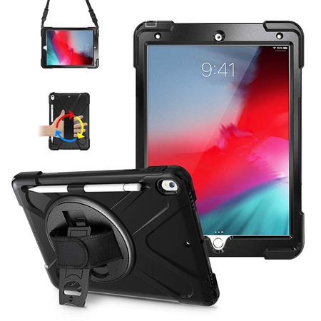 D-Pro 360 Armor Strap Case etui pancerne z uchwytem na rękę i paskiem na ramię iPad Air 3 / Pro 10.5" 