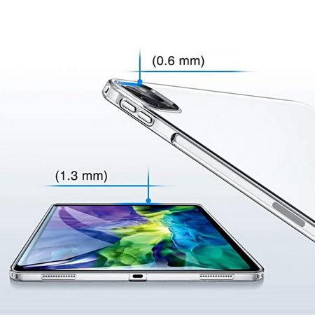 Etui D-Pro TPU Case obudowa pokrowiec futerał silikonowy do Apple iPad Pro 11" 5 Gen. M4 (2024) / 6 Gen. M5 (2025) (Przezroczysty)