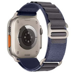 Pasek MFC Alpine X Nylon Loop Band opaska sportowa nylonowa do Apple Watch 4/5/6/7/8/9/10/11/SE/Ultra 1/2/3 44/45/46/49mm (Blue Gray / Niebieski Szary)