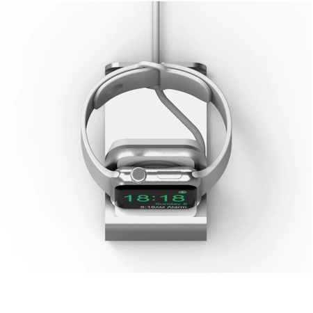 Stojak Aluminium Night Stand podstawka na ładowarkę Apple Watch 4/5/6/7/8/9/10/11/SE/Ultra 1/2/3 (Szary)