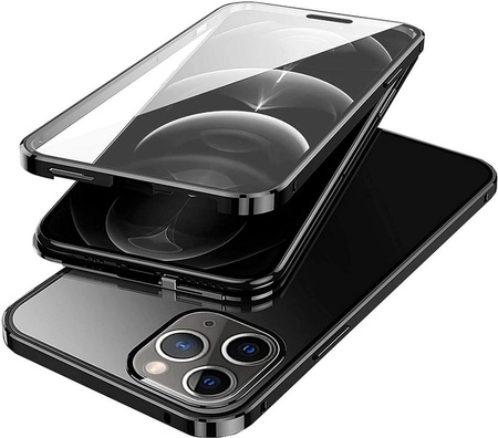 360° AluGlass Case etui magnetyczne aluminium + szkło do iPhone 11 Pro (Black)