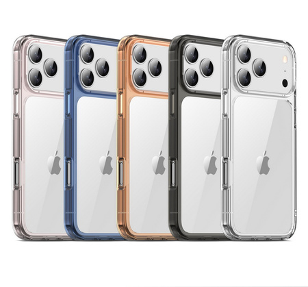 Etui D-Pro Quartz Crystal TPU+PC obudowa hybrydowa wzmacniana do Apple iPhone 17 Pro Max (Przezroczysty)