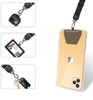 Smycz D-Pro Crossbody XL Neck Strap pasek na ramię szyję wkładka pod etui do telefonu (Czarna)