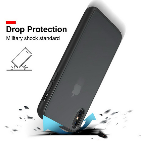 Etui D-Pro Matte Hybrid obudowa matowa do iPhone XS Max (Czarny)