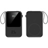 Power Bank D-Pro M2Cord LED indukcyjny magnetyczny 2x kabel USB-C + Lightning szybkie ładowanie 22.5W PD MagSafe 10000mAh (Czarny)