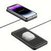 Ładowarka indukcyjna D-Pro D10 20W QI Wireless Charging Pad bezprzewodowa mata ładująca antypoślizgowa samochodowa (Czarny)