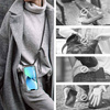 Etui D-Pro Crossbody TPU na sznurku z paskiem na ramię smycz na szyję do iPhone 15 Pro Max (Czarny)