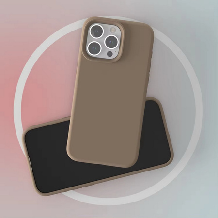 Etui D-Pro Velvet MagSafe Case obudowa magnetyczna z mikrofibrą do iPhone 15 Pro Max (Brązowy)