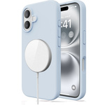 Etui D-Pro Velvet MagSafe Case obudowa magnetyczna z mikrofibrą do iPhone 16 (Niebieski)