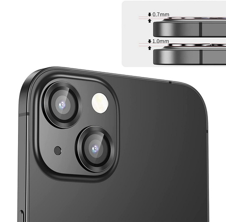Zestaw szkło szybka ochronna na kamerę aparat obiektyw do iPhone  13 mini/13 (2 szt.) (Niebieski)