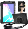 Zestaw D-Pro 360 Armor Strap Case etui pancerne z uchwytem na rękę i paskiem na ramię do Samsung Galaxy Tab Active Pro 10.1 (T540/T545/T547) / Active 4 Pro (T630/T636/T638) + szkło ochronne