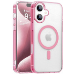 Etui D-Pro Clear Matte Hybrid MagSafe Case obudowa magnetyczna do iPhone 16 (Różowa)
