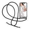 Etui D-Pro Crossbody TPU etui na sznurku z paskiem na ramię do iPhone XR (Czarny)