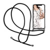D-Pro Crossbody TPU etui na sznurku z paskiem na ramię do iPhone X/XS (Crystal+Black)