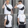 Saszetka D-Pro Crossbody Fanny Pack biodrówka nerka sportowa torebka na pas (Czarny)