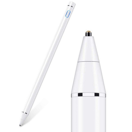 Rysik D-Pro Stylus Pen Active Pencil S7 aktywny pojemnościowy uniwersalny do ekranów dotykowych tablet telefon iOS Android Windows (Biały)