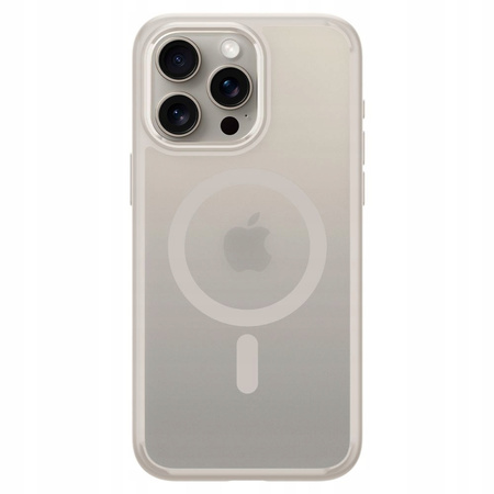 Etui Spigen Ultra Hybrid Case MagSafe obudowa mocna wzmacniana iPhone 15 Pro (Frost Natural Titanium)