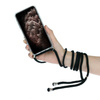 Etui D-Pro Crossbody TPU na sznurku z paskiem na ramię do Samsung Galaxy S21 FE (Czarny)