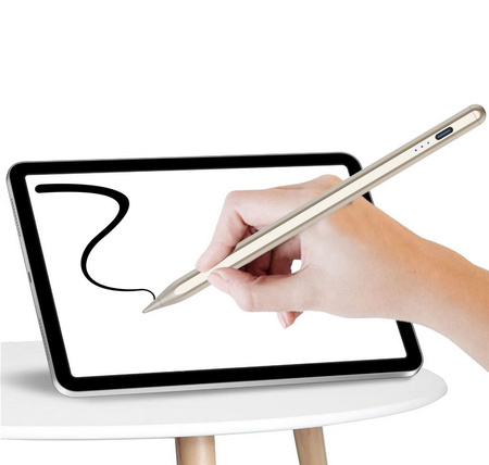 Rysik D-Pro Stylus Pen Pencil 2 Gen. Palm Rejection / Tilt Sensing precyzyjny do rysowania dla Apple iPad (2018-2025) iPad 6/7/8/9/10/11 iPad Mini 5/6/7 iPad Air 3/4/5/6/7/M2/M3 iPad Pro 11" 1/2/3/4/5/M4 iPad Pro 12.9" 3/4/5/6 iPad Pro 13" 7 M4 (Złoty)