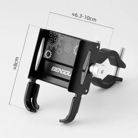 Uchwyt rowerowy motocyklowy na telefon kierownicę rower motor hulajnogę (Czarny + czerwony)