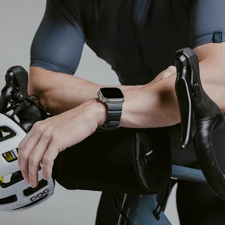 Pasek MFC Plaza Band opaska sportowa do Apple Watch 4/5/6/7/8/9/10/SE/Ultra 44/45/46/49mm (Grafitowy)