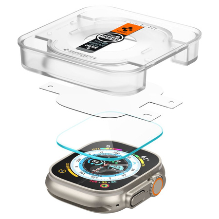 Spigen Ez-Fit Glass szkło hartowane do Apple Watch Ultra 1/2 49mm (2 szt.) (Clear)