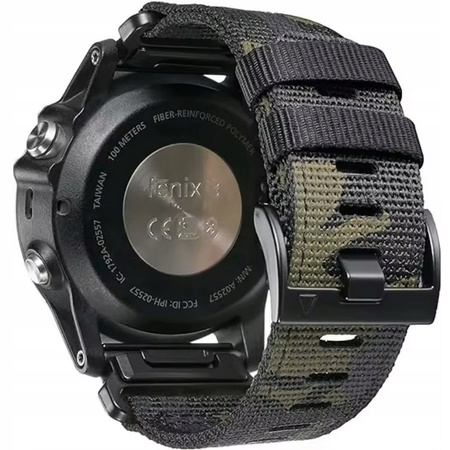 Pasek D-Pro QuickFit EasyFit opaska sportowa nylonowa do zegarków Garmin 26mm Fenix Tactic Enduro 51mm (Moro)