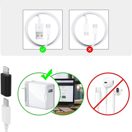 Adapter przejściówka USB-C Typ-C do Apple Lightning iPhone (Silver)
