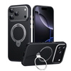 Etui D-Pro Stealth Carbon MagSafe Stand Case obudowa magnetyczna karbonowa magnes stojak podstawka do Apple iPhone 17 Pro Max (Czarny)