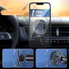 NOX 2in1 MagSafe Vent Car Holder uchwyt samochodowy do kratki i na kokpit do auta samochodu telefonu (Black)