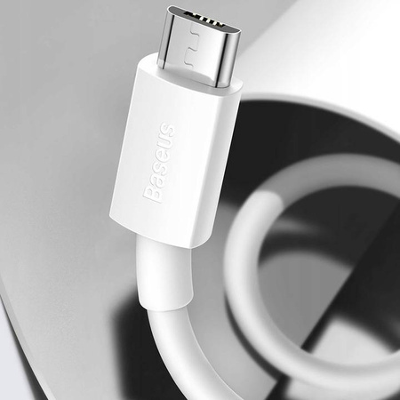 Baseus zestaw szybkich kabli USB do Micro-USB 2.1A 150cm (2 szt.) (White)
